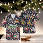 Santa Mickey Mouse Christmas Hawaii Shirt, Mickey & Friends Xmas Hawaiian Shirt, Minnie Mouse Christmas Shirt, Magic Kingdom Shirt