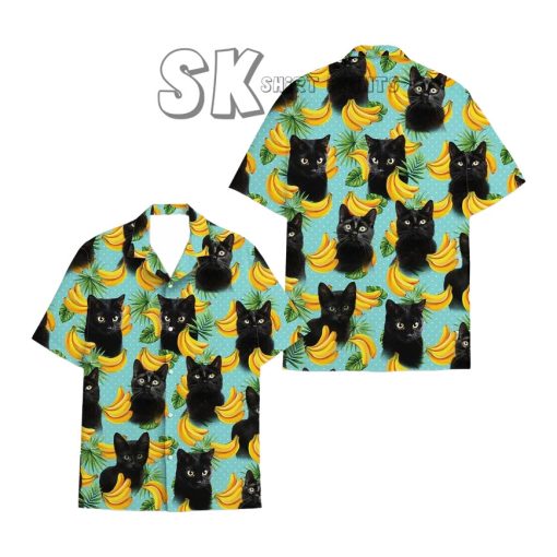 Cat Hawaiian Shirt for Men Women, Aloha Summer Beach Cat, Discount Aloha Shirts, Short Sleeve, Cat Lover Gift Shirt