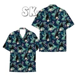 Cat Hawaiian Shirts for Men Women, Down Short Sleeve, Cat Lover Gift Shirt, Tropical Shirts