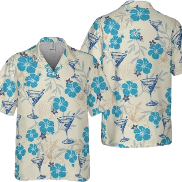 Cocktail Hawaiian Shirt, sleeve Hawaiian Shirt Bartending