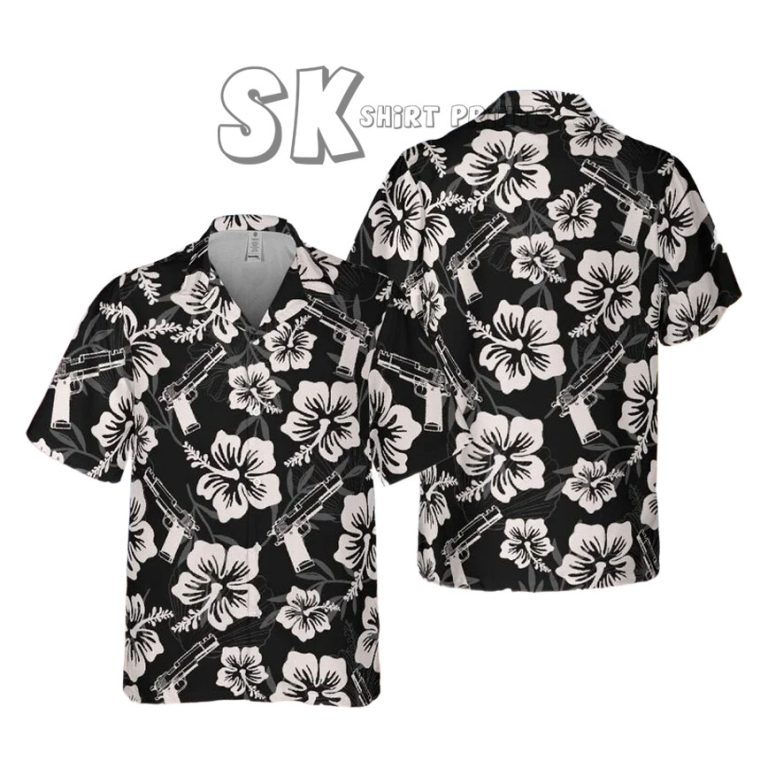 Gun Hawaiian Shirt Custom Photo Black 2nd Amendment Patriotic Mens