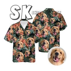 Custom Dog Face Shirt Custom Hawaiian Shirt with Pets Face, for Men Women, Dog Lover Gift