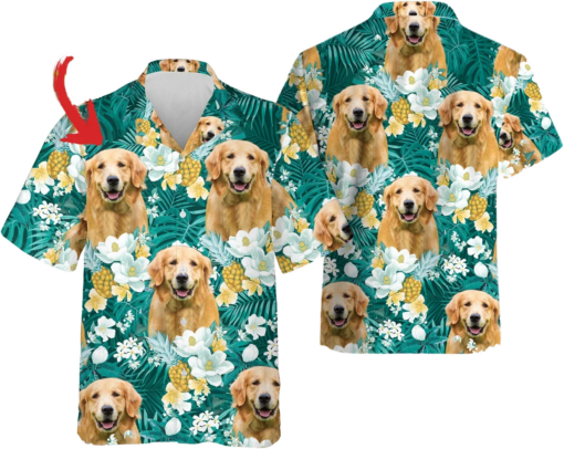 Custom Dog Face Shirt Custom Hawaiian Shirt with Pets Face, for Men Women, Dog Lover Gift