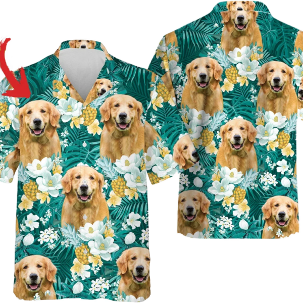 Custom Dog Face Shirt Custom Hawaiian Shirt with Pets Face,  for Men Women,  Dog Lover Gift