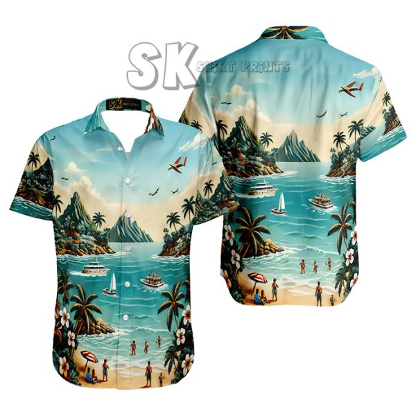 Hawaiian Star Wars Shirt for Men - Galactic Tropical Vibes - Navy Blue Hawaiian Shirt