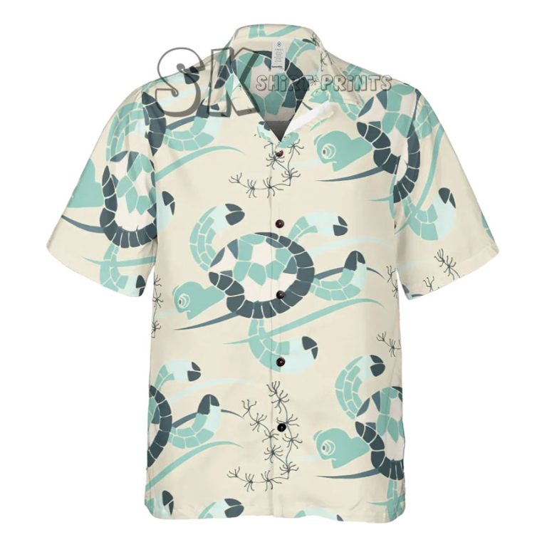 Turtle Hawaiian Shirt Custom Photo Print – Sea Ocean Beach Vacation Gift