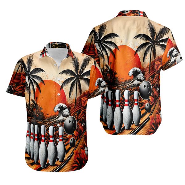 Vibrant Orange Hawaiian Shirts | Classic Bowling Style For Men & Women