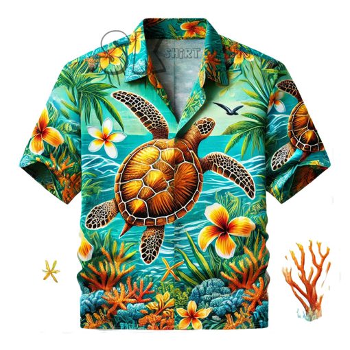 Sea Turtle Hawaiian Shirt - Stylish Ocean-Inspired Shirts for Beach Lovers