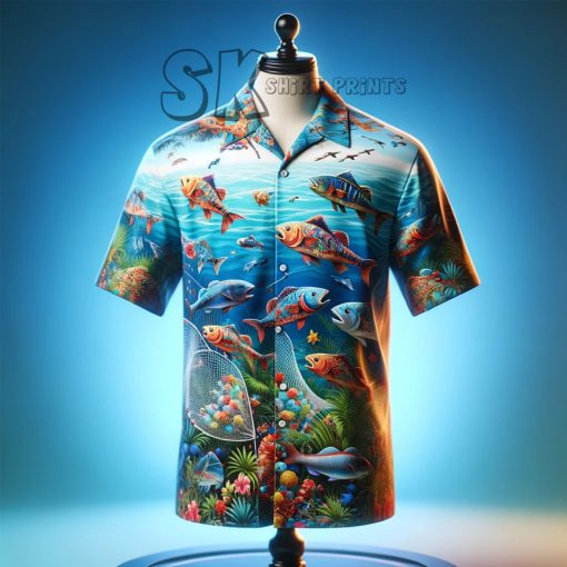 Fishing Hawaiian Shirts - Blue Hawaiian Aloha Shirts for Men & Women’s Tropical Styles