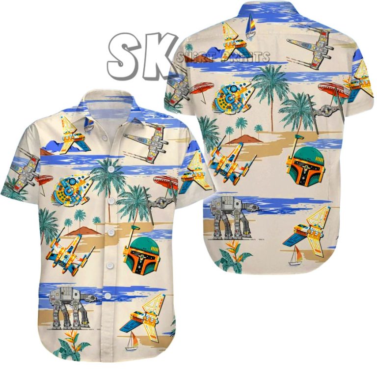 Star Wars Hawaiian Shirt Custom Photo Print – Your Face Galactic Beach Shirt