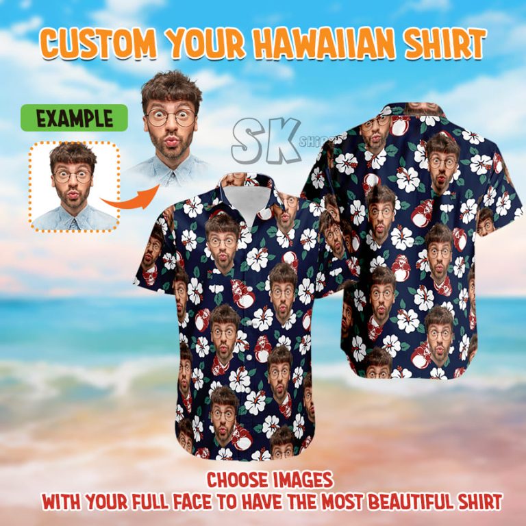 Custom Face Hawaiian Shirt — Surprise Expression Pattern for Bold Reactions
