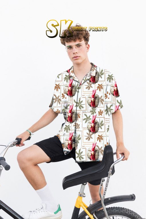 levate your summer style with this white Hawaiian shirt