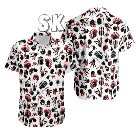 Bowling-Themed Hawaiian Shirt β Stylish & Fun Casual Wear