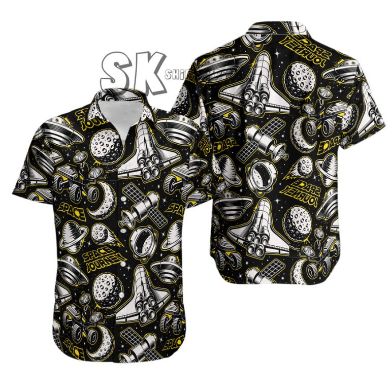 Star Wars Hawaiian Shirt – Galactic Space Mission Astronaut Print for Men