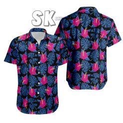 Floral Print Hawaiian Shirt – Vibrant Floral Pattern for Beach & Travel, Hawaiian Shirt for Men & Women