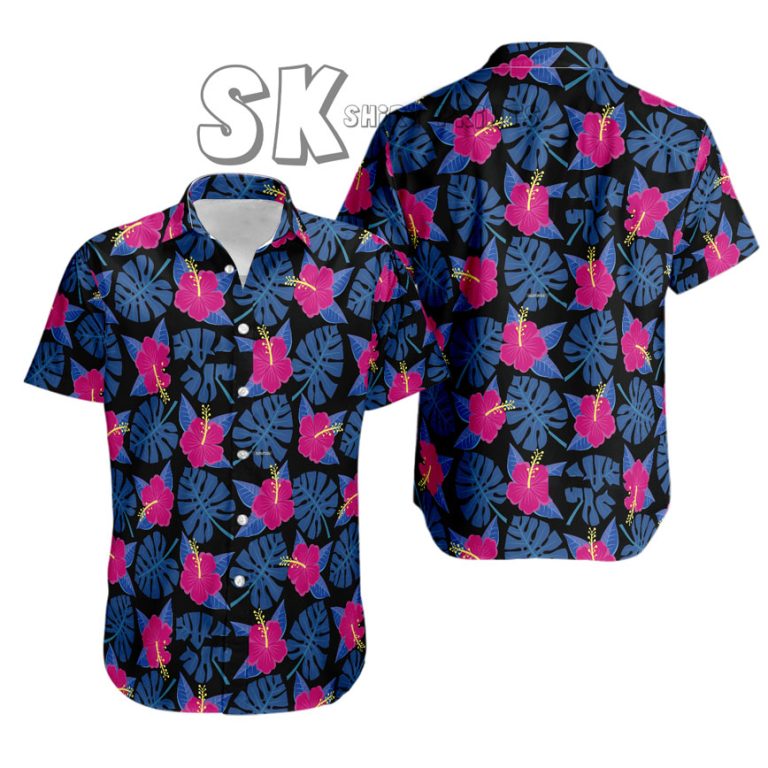 Floral Hawaiian Shirt Custom Photo Print – Tropical Beach Party Tee