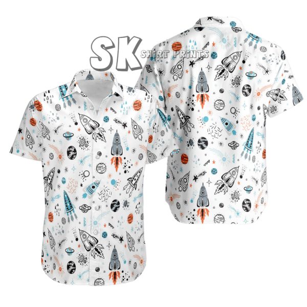 Star Wars Aloha Shirt - Classic UFO & Spaceship Hawaiian Shirt  for Men