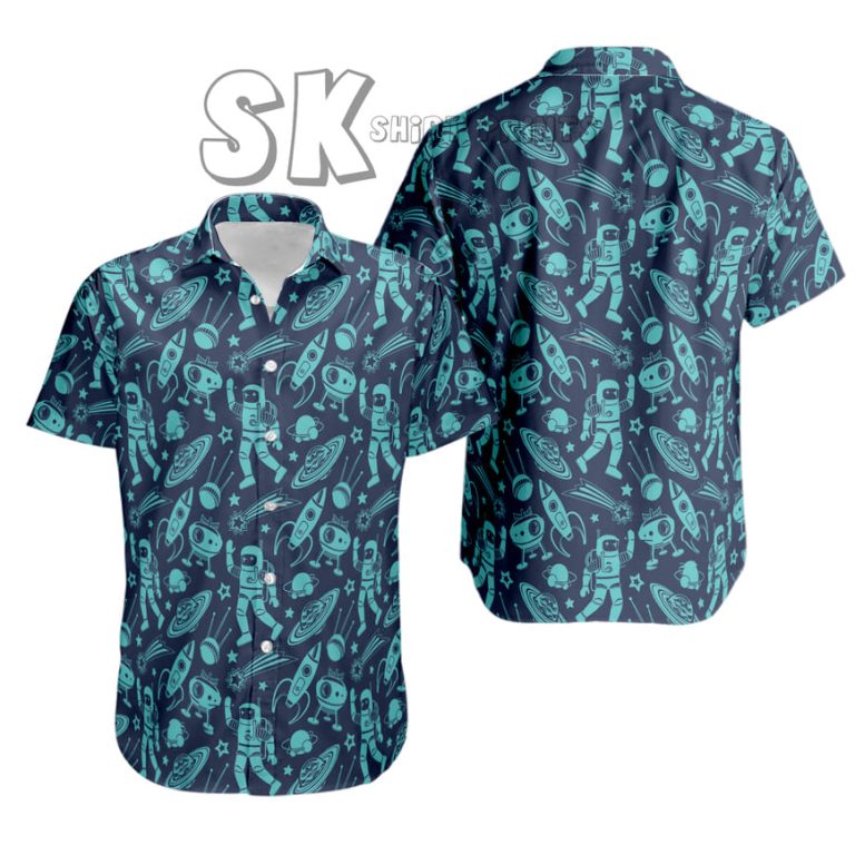 Star Wars Hawaiian Shirt Men’s Space Robot Tropical Aloha Custom Photo