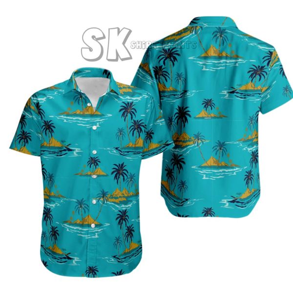 Tropical Hawaiian Shirt for Men - Summer Palm Tree & Beach Design