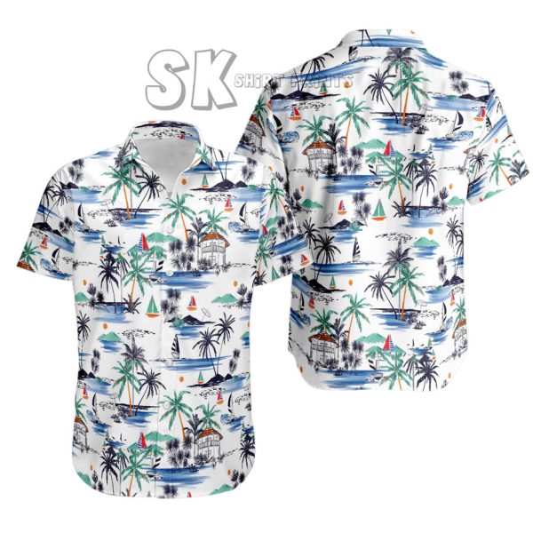 Tropical Print Short Sleeve Shirt – Summer Beachwear for Men & Women