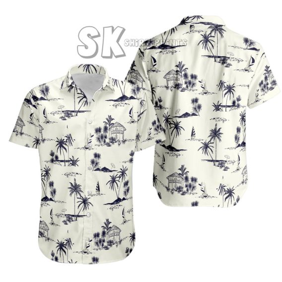 Vintage Hawaiian Shirt Custom Photo Print Beach Party Summer Vibes