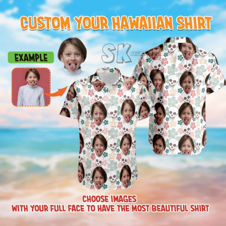Custom Multiple Face Hawaiian Shirt – Yellow Tropical Pattern Background