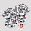 Black and White Hawaiian Shirt – Vintage Style Shirt with Custom Face Print