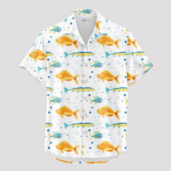 Koi Fish Hawaiian Shirt Custom Photo Print Beach Pool Party Gift