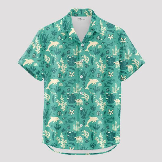 hawaiian shirt with sharks