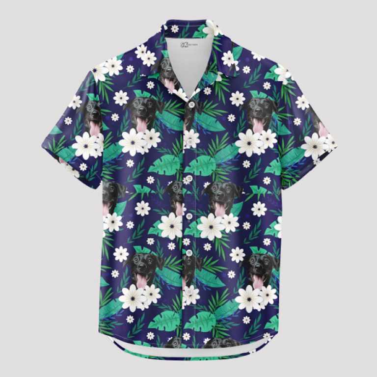 Custom Dog Hawaiian Shirt – Your Pet’s Photo All Over Print