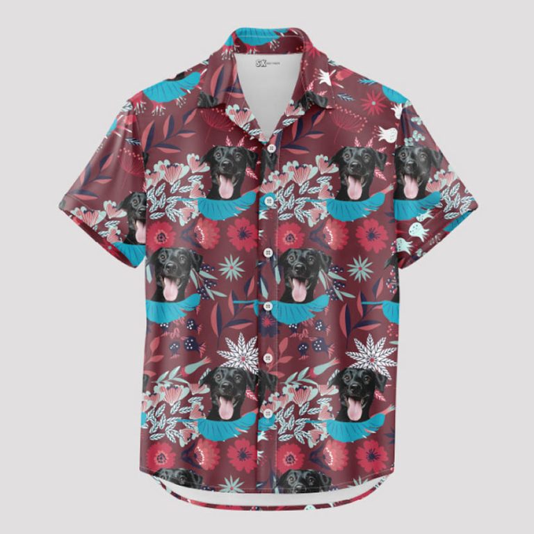 Custom Dog Hawaiian Shirt – Upload Your Dog Photo to Tropical Shirt