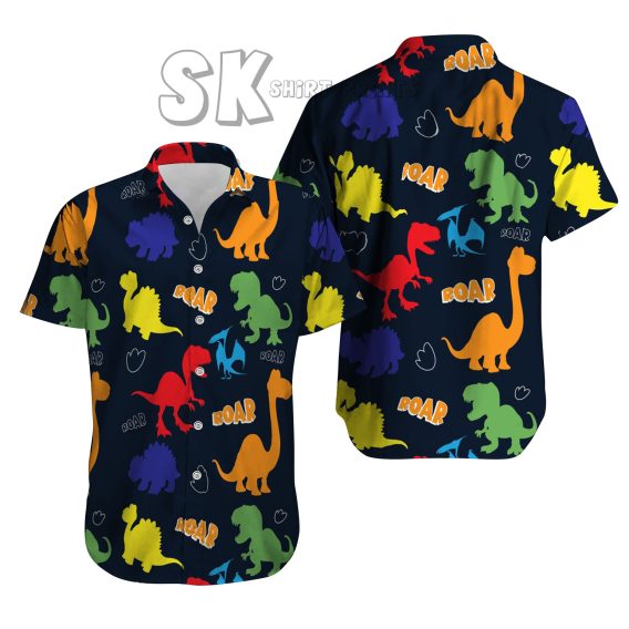 mens dinosaur hawaiian shirt