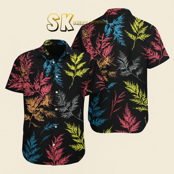 Reyn Spooner Vintage Hawaiian Shirts Custom Photo Print Tropical Leaf Style