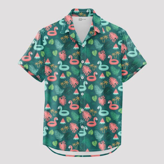 Rubber Duck Hawaiian Shirt — Custom Photo Yellow Duck Tropical Print