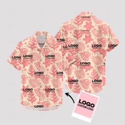 Custom embroidered Hawaiian shirts featuring your company logo in vibrant colors