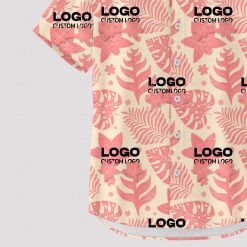 Custom embroidered Hawaiian shirts featuring your company logo in vibrant colors