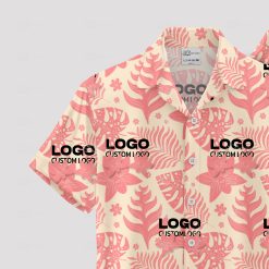 Custom embroidered Hawaiian shirts featuring your company logo in vibrant colors