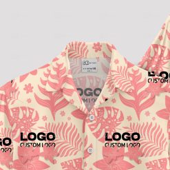 Custom embroidered Hawaiian shirts featuring your company logo in vibrant colors