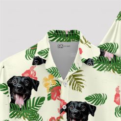 Yellow custom Hawaiian shirt featuring your dog’s face design