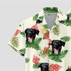 Yellow custom Hawaiian shirt featuring your dog’s face design