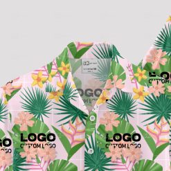 Custom Hawaiian shirt featuring your company logo in vibrant design