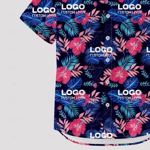 custom hawaiian shirts featuring your company logo for team events