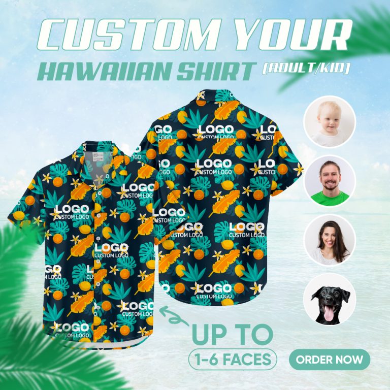 Custom Logo Hawaiian Shirts for Business Branding and Company Events