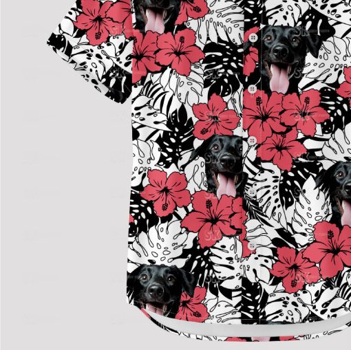 dog-face-on-hawaiian-shirt-red-yellow-flowers