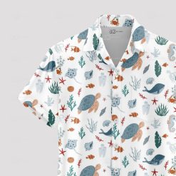 Colorful fishing Hawaiian shirt perfect for outdoor summer adventures