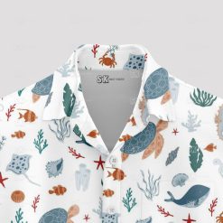 Colorful fishing Hawaiian shirt perfect for outdoor summer adventures