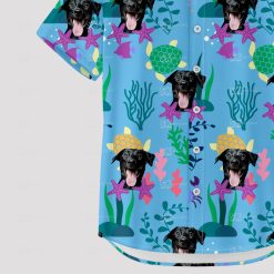 Colorful Hawaiian Spongebob shirt with tropical beach design