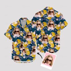 Women wearing custom Hawaiian tops with vibrant floral patterns