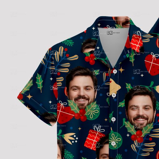 Custom mens funny Hawaiian shirt with colorful luau design