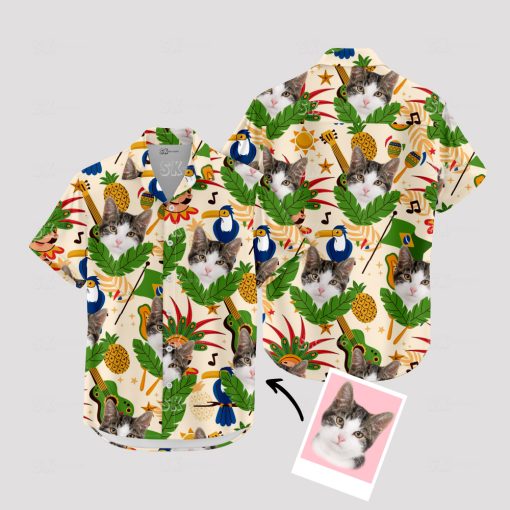 Custom taco cat Hawaiian shirt with unique cat face design